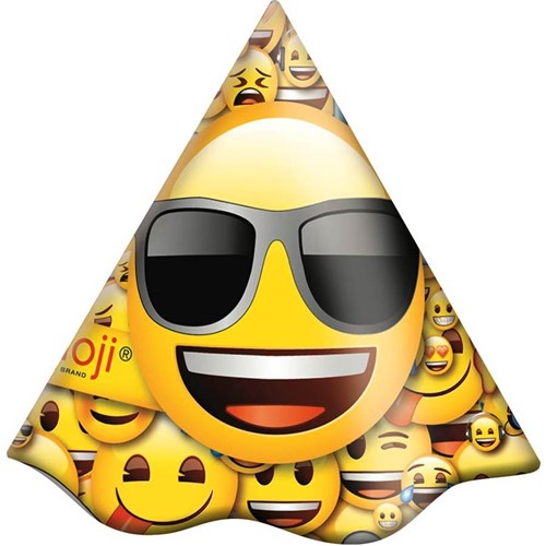 Chapéu de Aniversário Emoji - 08 Unidades
