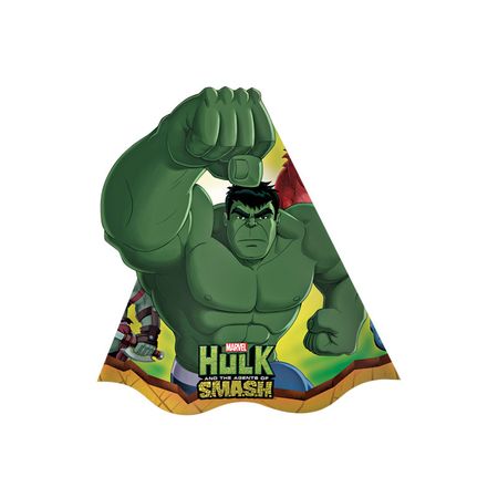 Chapéu de Aniversário Hulk - 08 Unidades