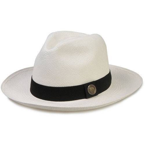 Chapéu Panamá Branco Faixa Preta Tradicional Montecristi