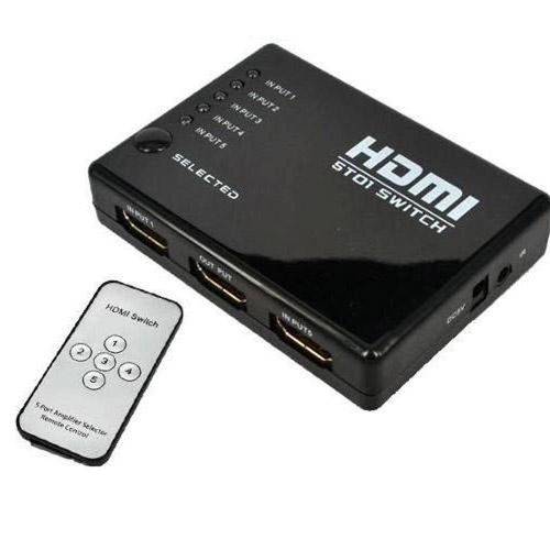 Chaveador HDMI SWITCH 5X1 V.1.4 C/CONTROLE Remoto