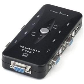 Chaveador Kvm Switch 4 Portas 4 Pcs Cpu na Mesma Estação Monitor Teclado Mouse Usb