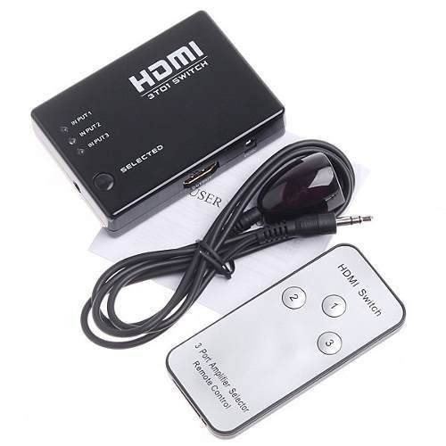 Chaveador Switch Hdmi 3x1 3d Full Hd Dk303 para Dvd, Vídeo Game, Pc, Notebook, Dvr