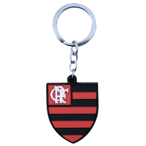 Chaveiro de Borracha com Brasão de Time - Flamengo
