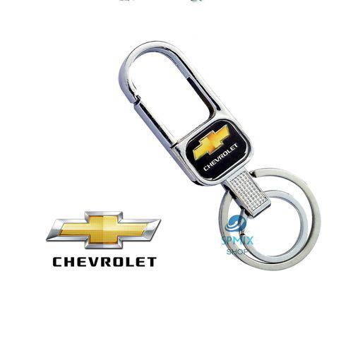 Tudo sobre 'Chaveiro de Metal Chevrolet Gm Mosquetão Gatilho Carro Corsa Celta Onix Prisma Cobalt Cruze'