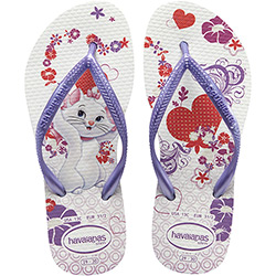 Tudo sobre 'Havaianas Kids Slim Marie Branca com Lilás'