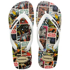 Chinelo Havaianas Unissex Star Wars - Tamanho 37/38 - Branco