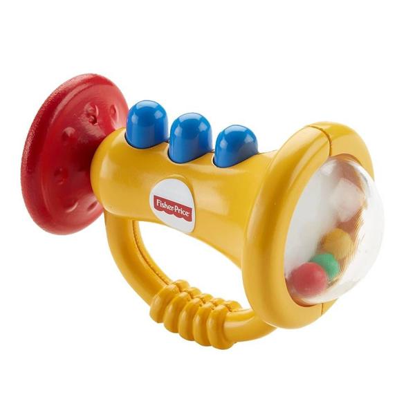 Chocalho Mordedr Musical Trompete Drf17 - Fisher-price 11cm - Fisher Price