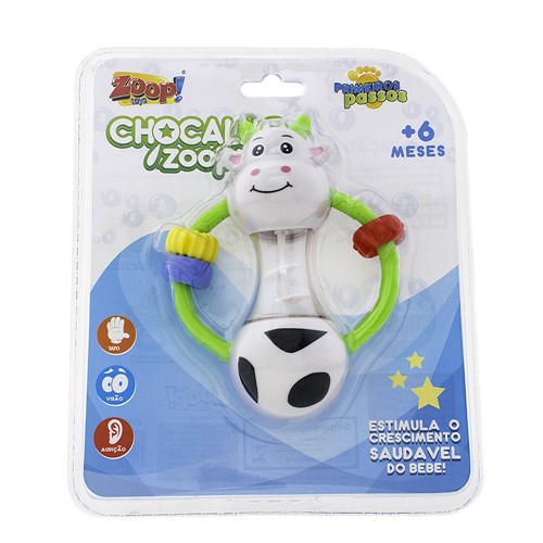 Chocalho Zoop Toys Vaquinha com 1 Unidade