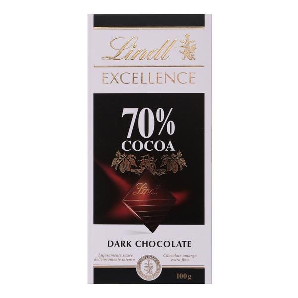 Chocolate 70% Cacau Lindt Excellence 100g