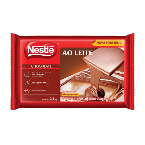 Chocolate ao Leite Nestle 2,1kg - Caixa com 6un
