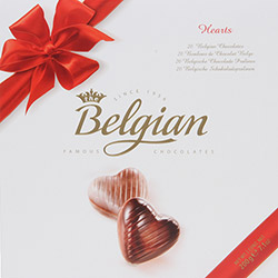 Chocolate Belgian Hearts 200g
