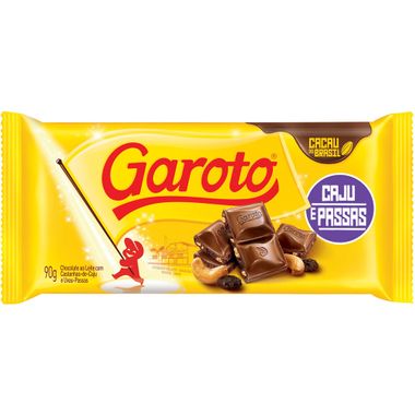 Chocolate com Caju e Passas Garoto 90g Dp. C/ 14 Un.