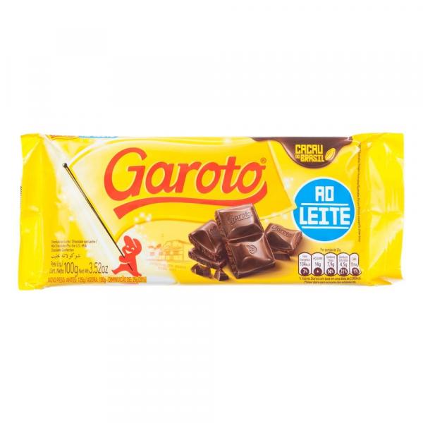 Chocolate em Barra Garoto ao Leite 100G