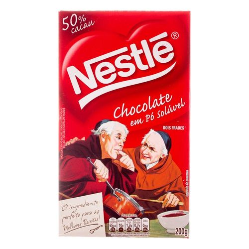 Chocolate em Pó Nestlé Solúvel 50% Cacau Dois Frades 200g