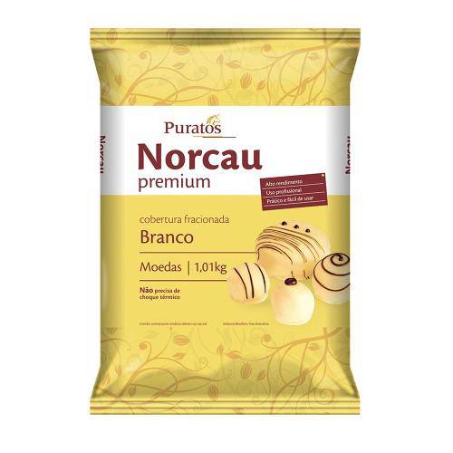 Chocolate Fracionado Cobertura Gotas Branco 1,01kg - Norcau Premium