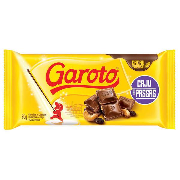 Chocolate Garoto Caju e Passas 90g