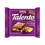 Chocolate Garoto Talento Amêndoas Passas 25g