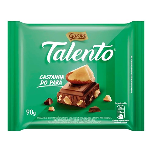 Tudo sobre 'Chocolate Garoto Talento Castanha do Pará 90g'