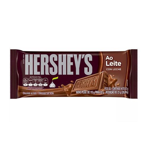 Tudo sobre 'Chocolate Hershey's ao Leite 92g'
