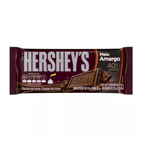 Chocolate Hershey's Meio Amargo 92g