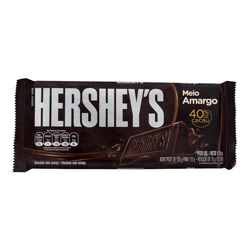 Chocolate Hershey's Meio Amargo com 115g