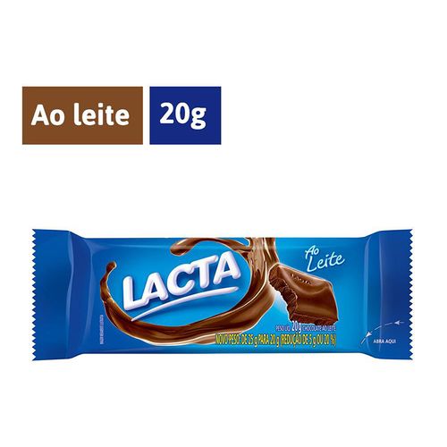 Chocolate Lacta ao Leite Tablete 20 G