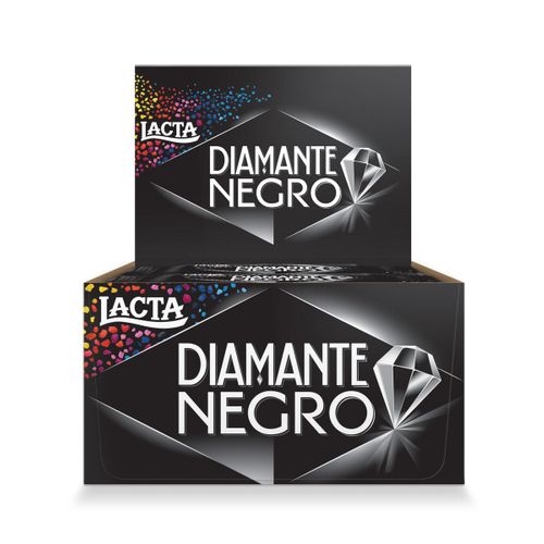 Chocolate Lacta Diamante Negro Tablete 20g Display com 20 Unidades Chocolate Lacta Diamante Negro Tablete 20 G Display com 20 Unidades