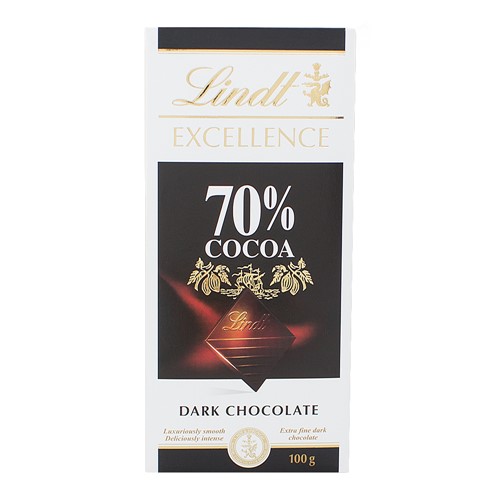 Chocolate Lindt Excellence 70% Cocoa Dark com 100g