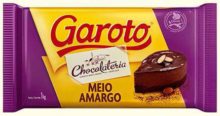 Chocolate Meio Amargo 1kg Garoto