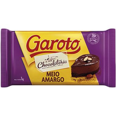 Chocolate Meio Amargo Garoto 1Kg