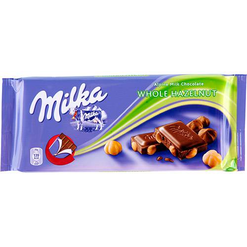 Chocolate Milka Whole Hazelnut 100 G