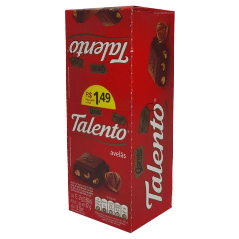 Chocolate Mini Talento Vermelho Avelãs 15X25g - Garoto