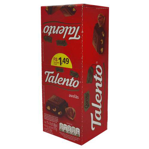 Chocolate Mini Talento Vermelho Avelãs 15x25g - Garoto