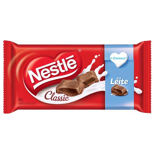 Chocolate NESTLÉ CLASSIC ao Leite 90g