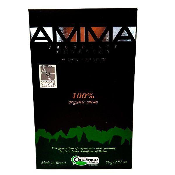 Chocolate Orgânico 100 Cacau AMMA 80g - Amma Chocolates