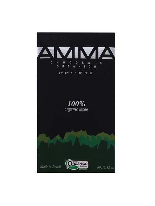 Chocolate Orgânico 100% Cacau Amma 80g