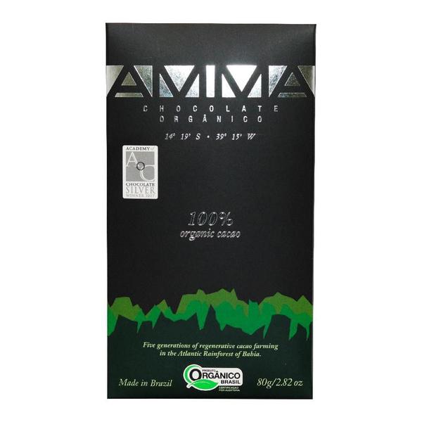Chocolate Orgânico 100% Cacau - Amma 80g