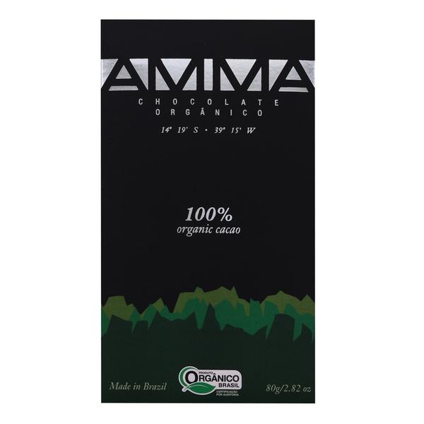 Chocolate Orgânico 100% Cacau Amma 80g