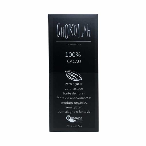 Chocolate Orgânico 100 Cacau - Chokolah - 80g