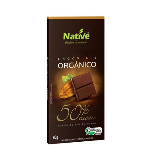 Chocolate Orgânico 50% Cacau 80g Native
