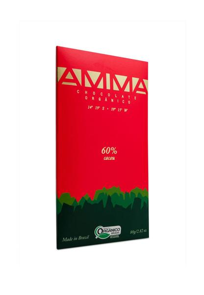 Chocolate Orgânico 60% Cacau - 80g - AMMA Chocolate