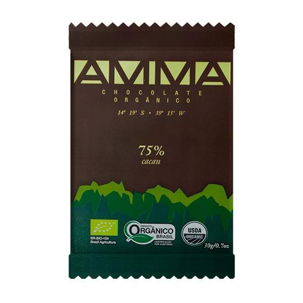 Chocolate Orgânico 75 30g - Amma Chocolate