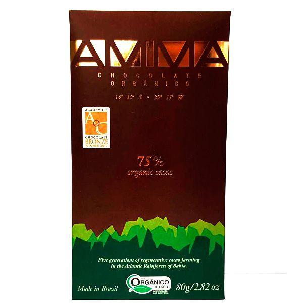 Chocolate Orgânico 75% Cacau AMMA 80g - Amma Chocolates