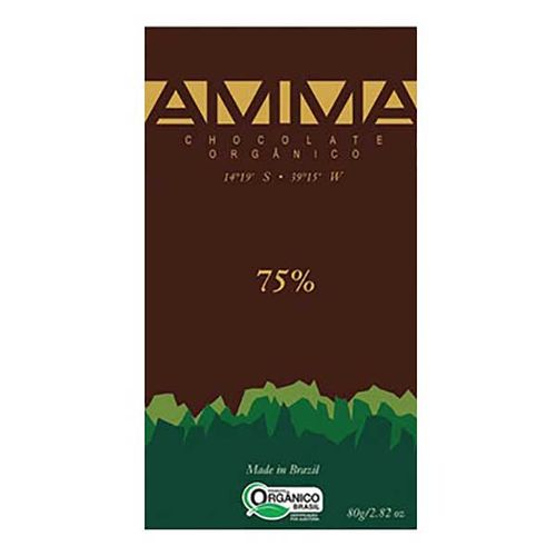 Chocolate Orgânico 75% Cacau Amma 80g