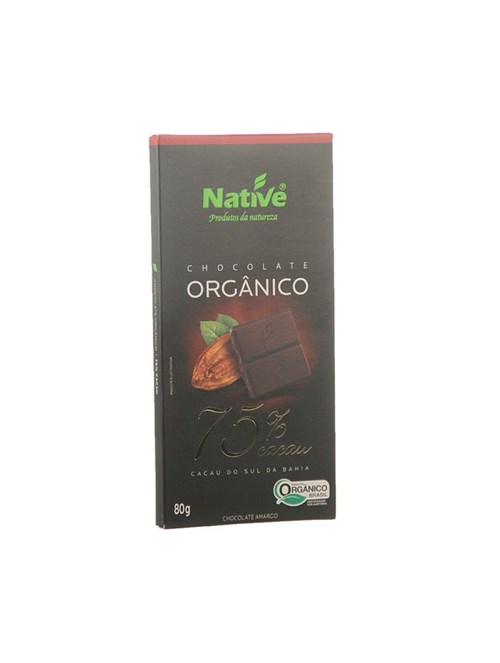 Chocolate Orgânico 75% Cacau Native 80g