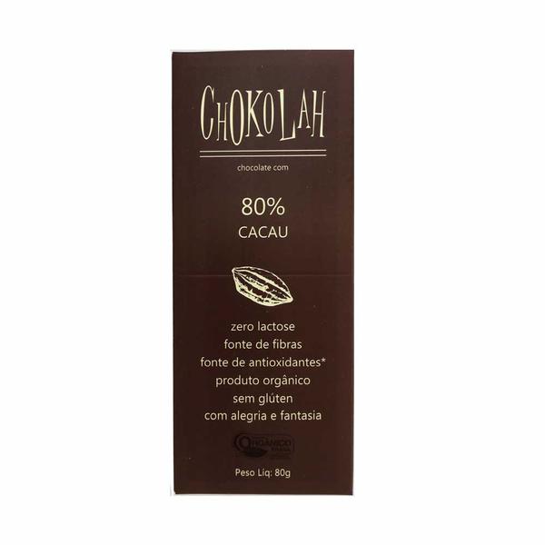 Chocolate Orgânico 80 Cacau - Chokolah - 80g