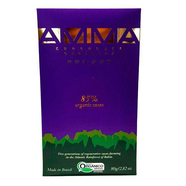 Chocolate Orgânico 85 Cacau AMMA 80g - Amma Chocolates