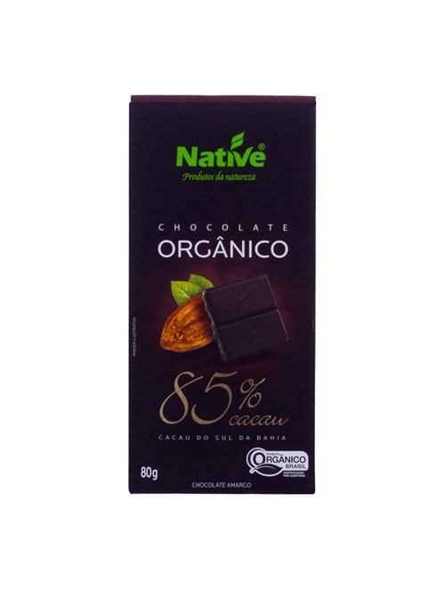 Chocolate Orgânico 85% Cacau Native 80g