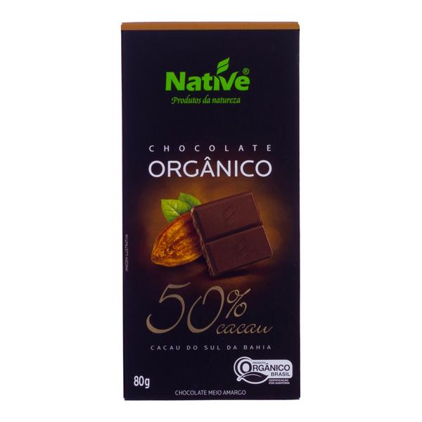 Chocolate Orgânico Native 50% Cacau 80g