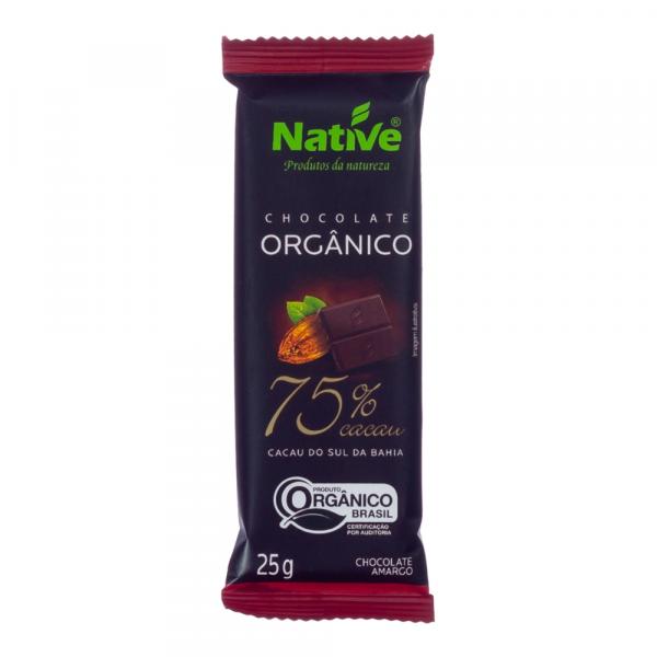 Chocolate Orgânico Native 75% Cacau 25g